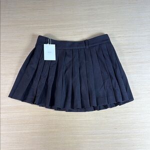 OAK + FORT Charcoal‎ Pleated Mini Skirt